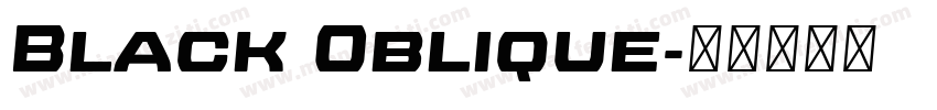 Black Oblique字体转换